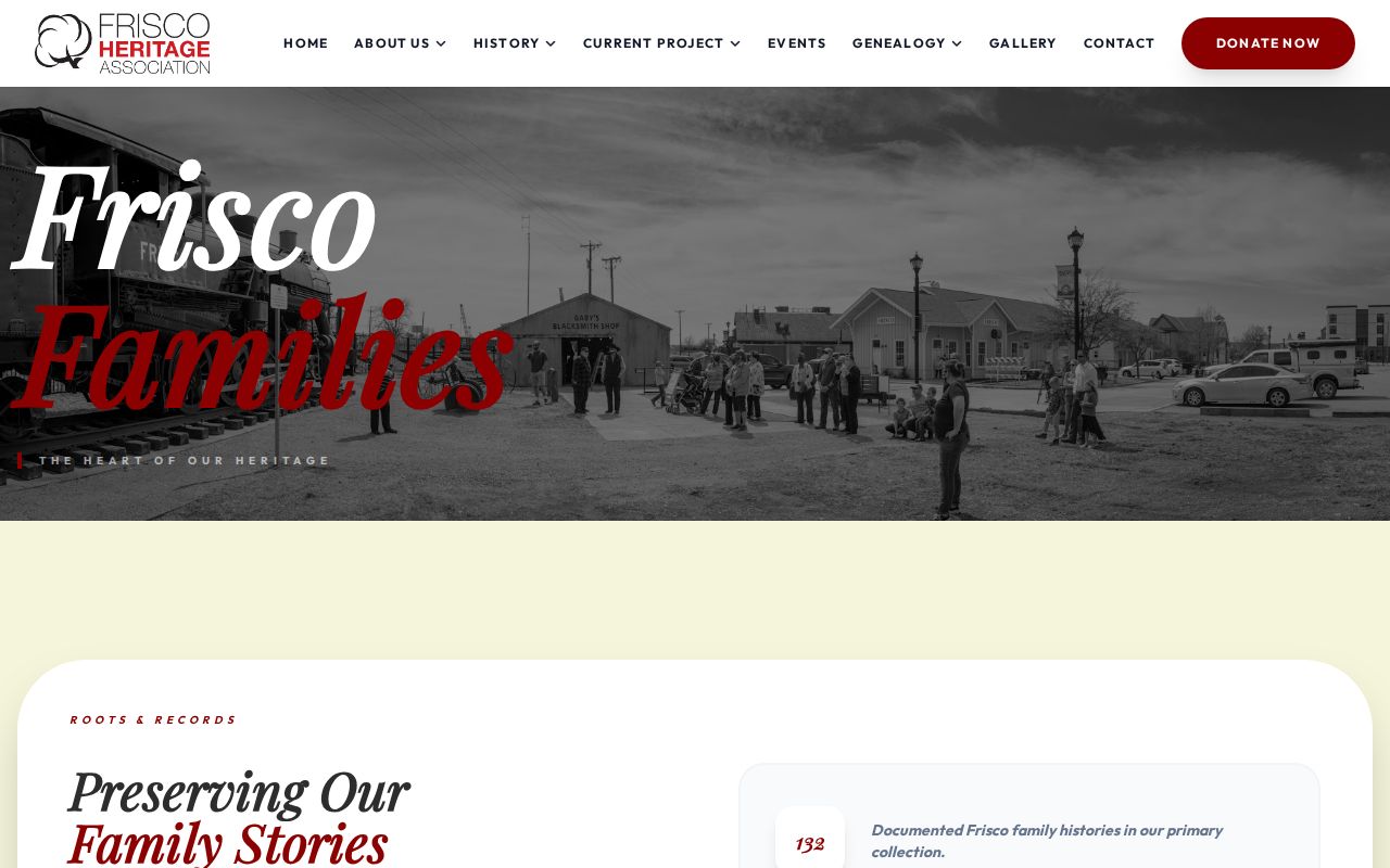 Frisco residents directory Frisco Families historical archive
